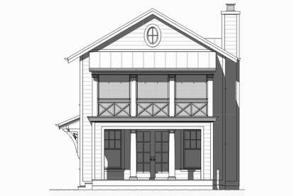 Coastal House Plan #1637-00121 Elevation Photo