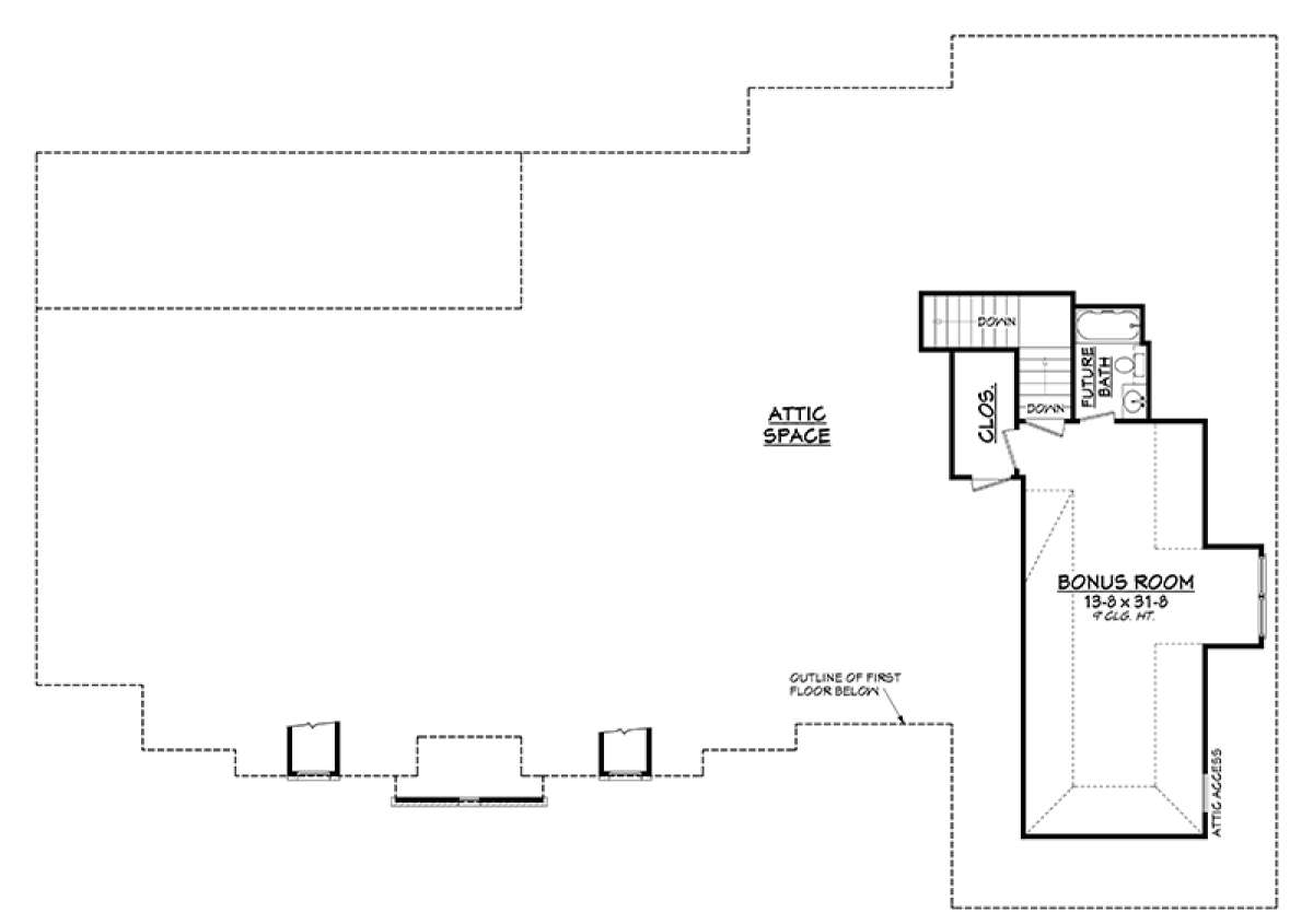 Bonus Floor Plan for House Plan #041-00130