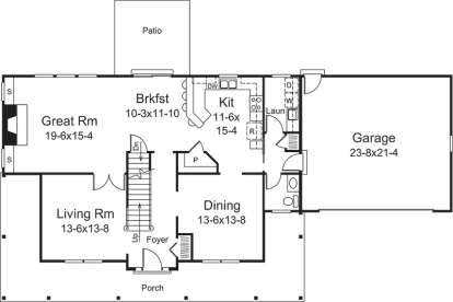 Main Floor Plan for House Plan #5633-00263