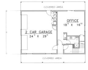Garage Floor for House Plan #039-00378