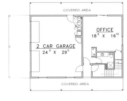 Garage Floor for House Plan #039-00378