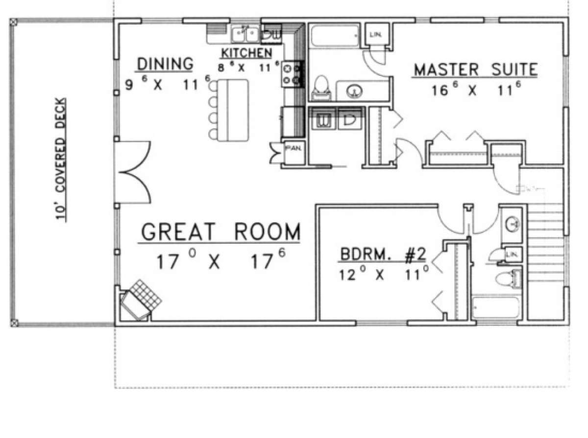 Main Floor for House Plan #039-00378