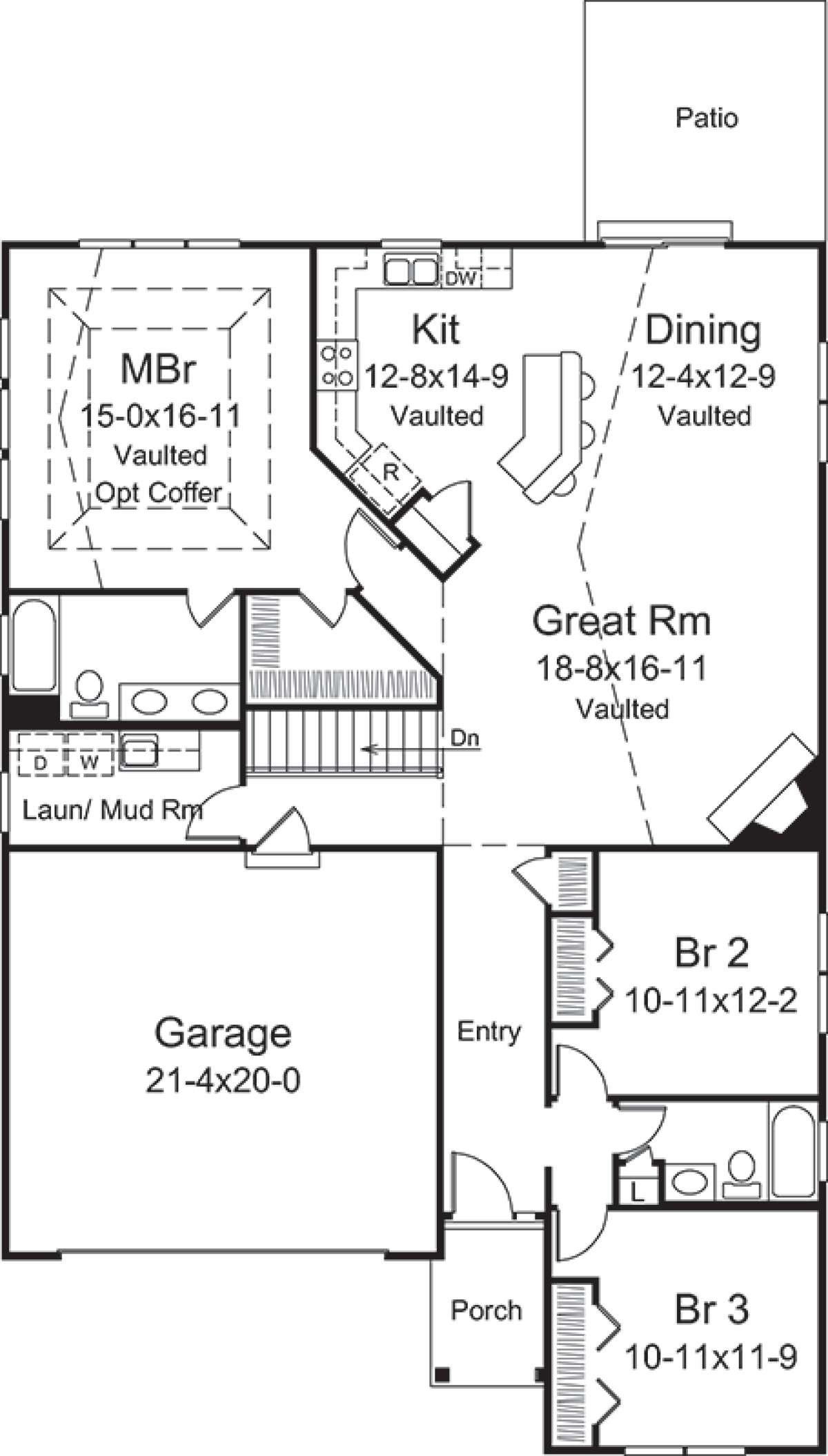 Main Floor Plan for House Plan #5633-00264