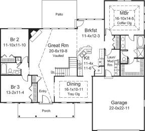 Main Floor Plan for House Plan #5633-00265