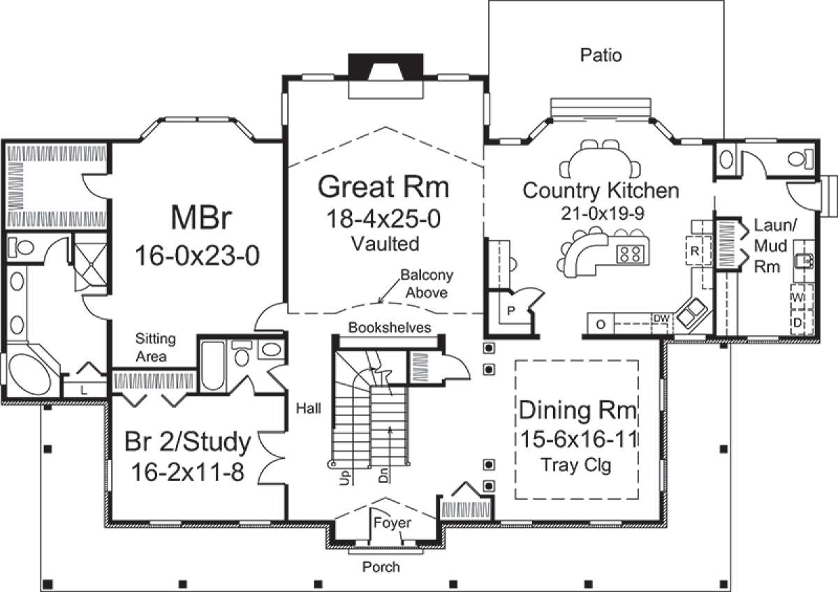 Main Floor Plan for House Plan #5633-00267