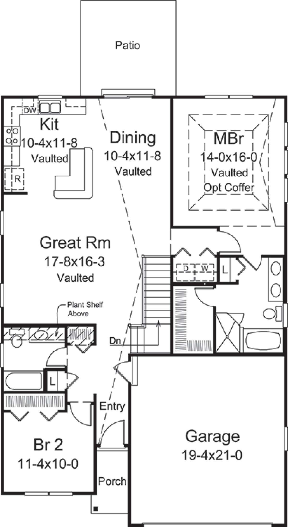 Main Floor Plan for House Plan #5633-00269