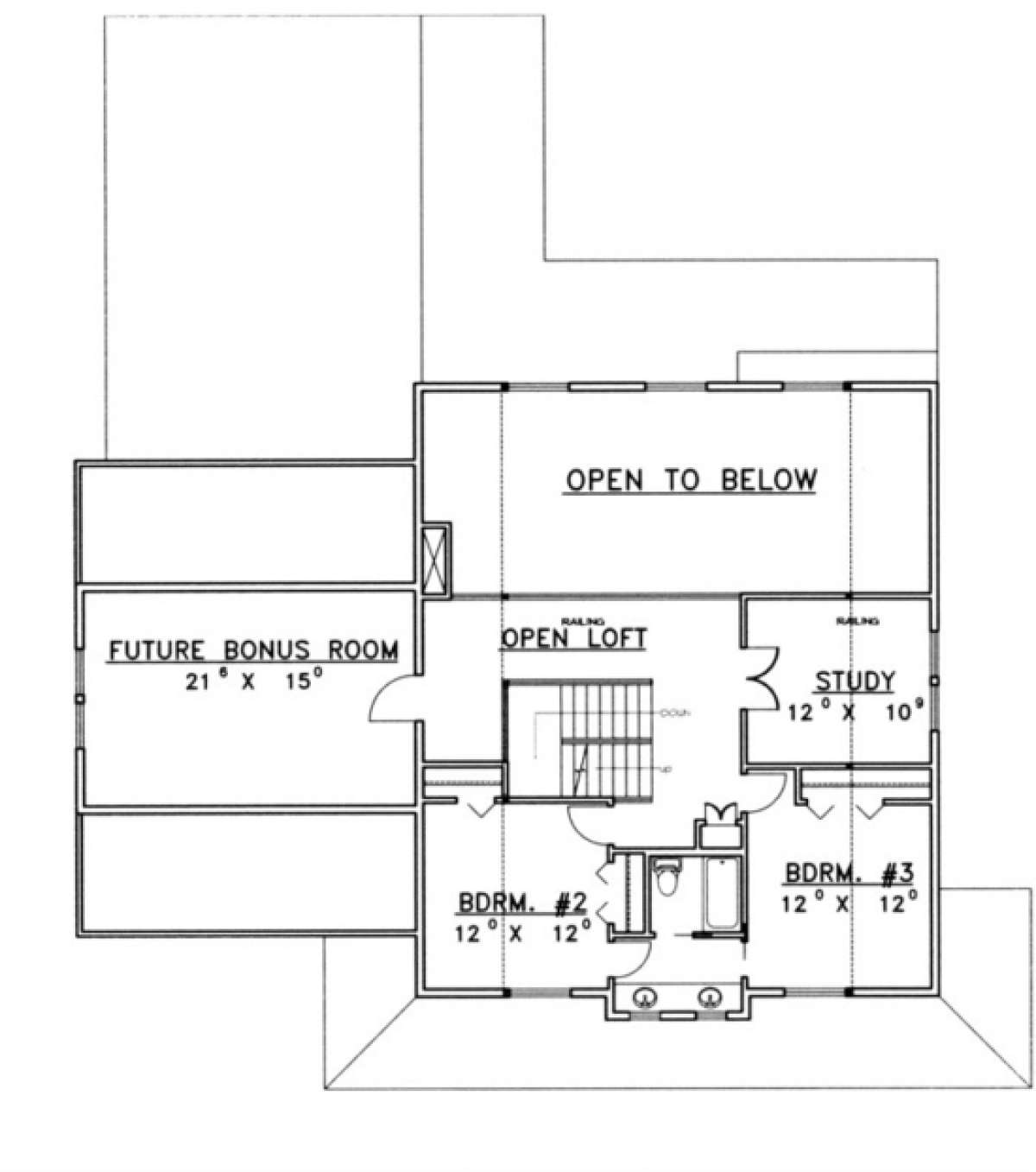 Second Floor for House Plan #039-00379