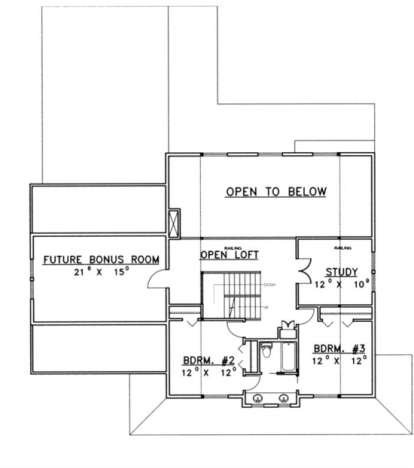 Second Floor for House Plan #039-00379