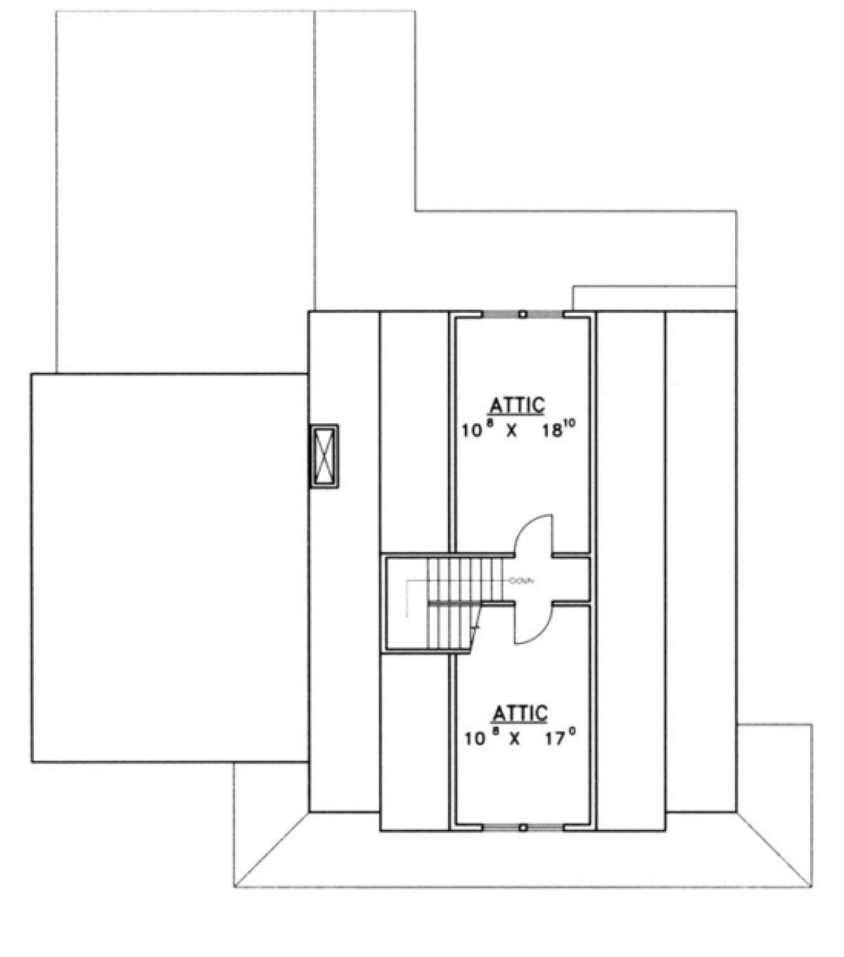 Attic Floor for House Plan #039-00379