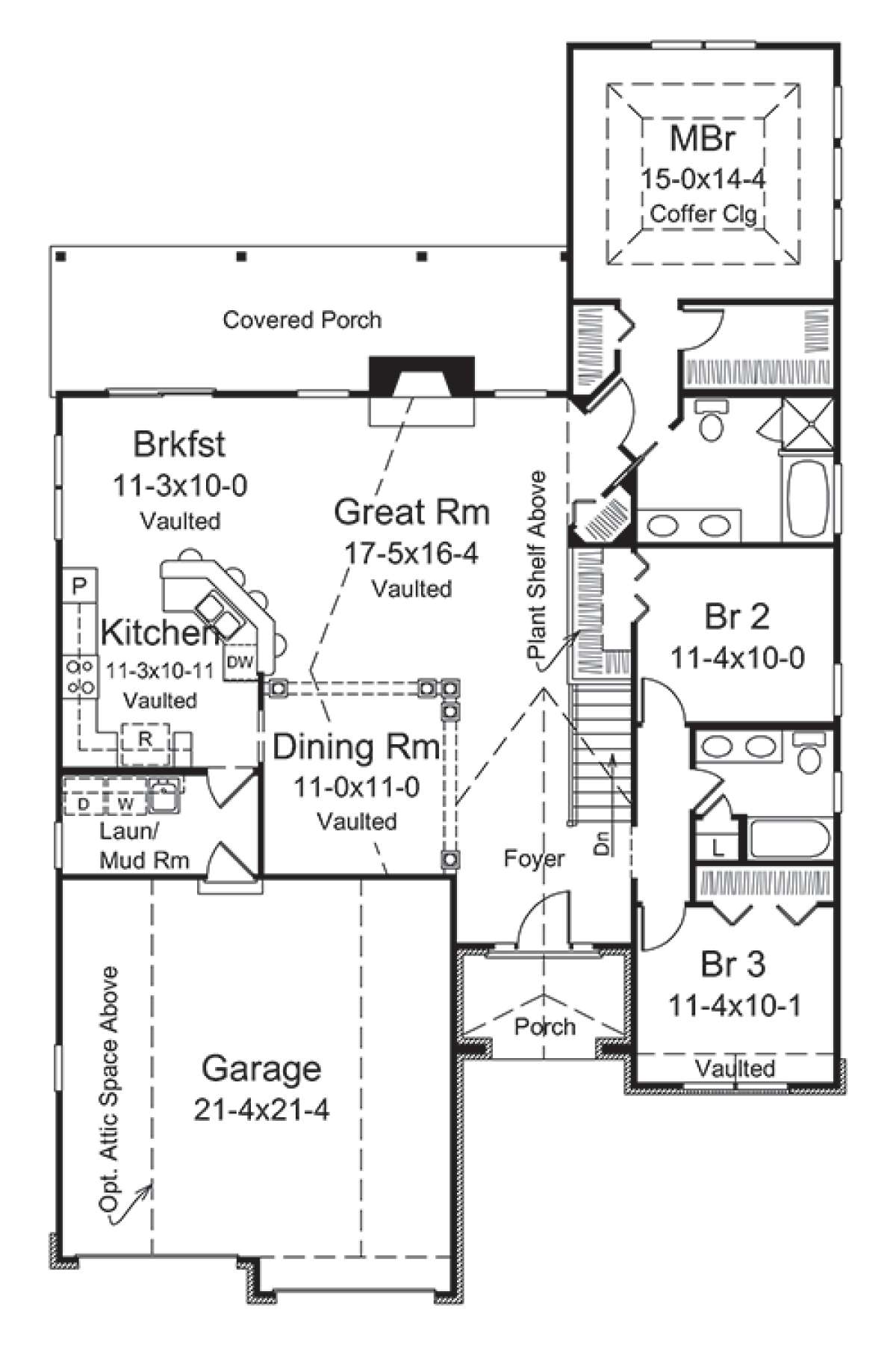 Main Floor Plan for House Plan #5633-00276