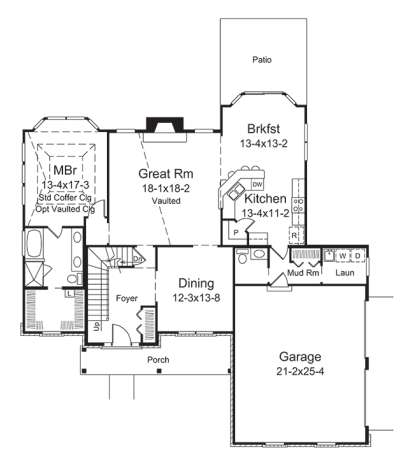 Main Floor Plan for House Plan #5633-00278