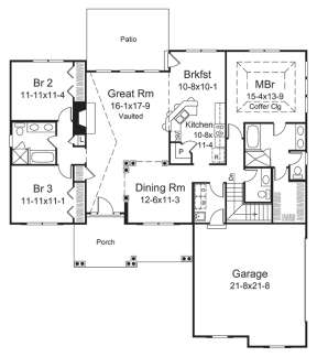Main Floor Plan for House Plan #5633-00281