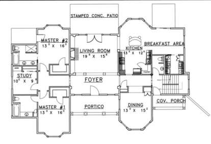 First Floor for House Plan #039-00380