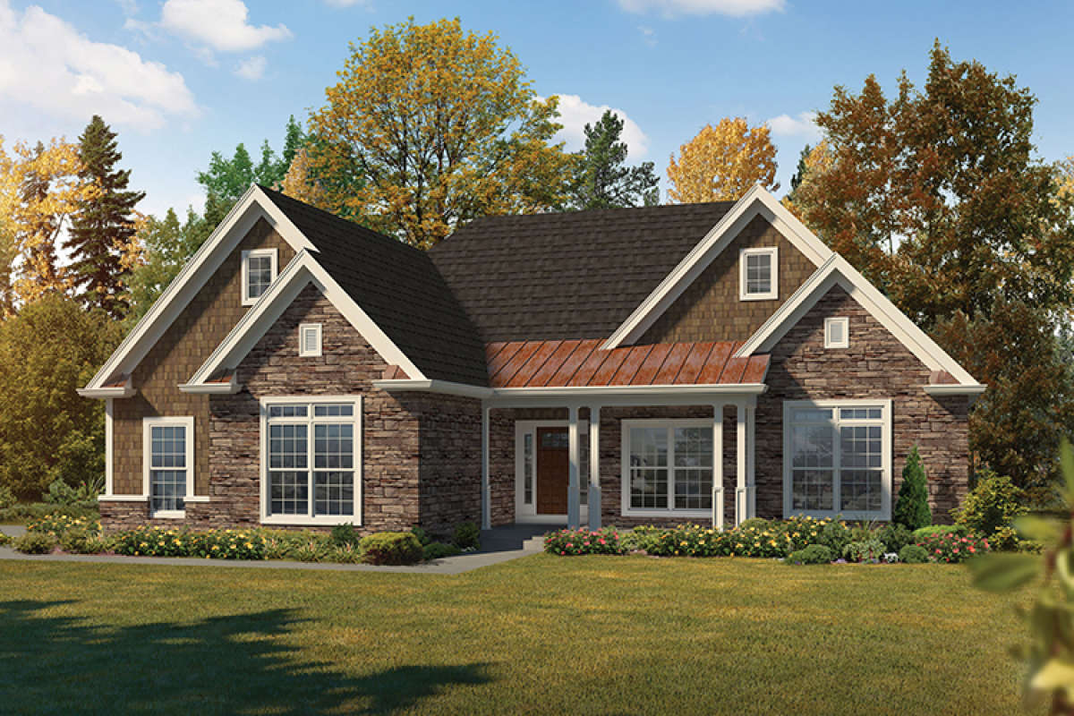 Country Plan: 2,050 Square Feet, 3 Bedrooms, 2 Bathrooms - 5633-00286