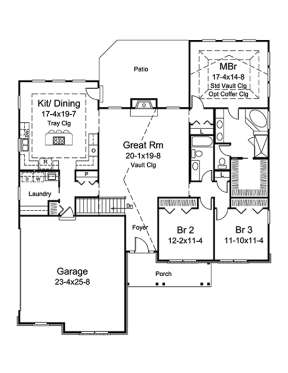 Main Floor Plan for House Plan #5633-00286