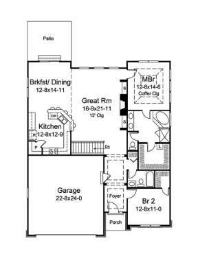 Main Floor Plan for House Plan #5633-00289