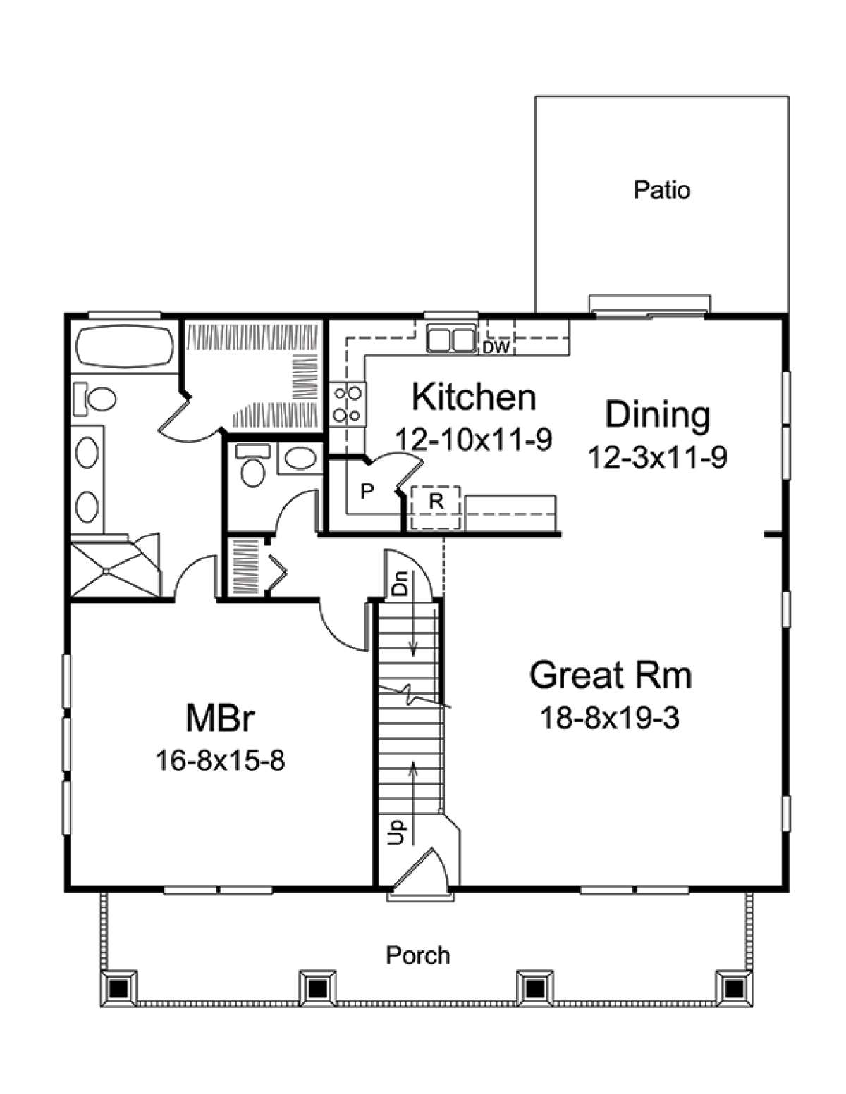 Main Floor Plan for House Plan #5633-00291