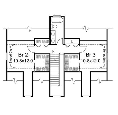 Upper Floor Plan for House Plan #5633-00291