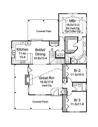 Main Floor Plan for House Plan #5633-00292
