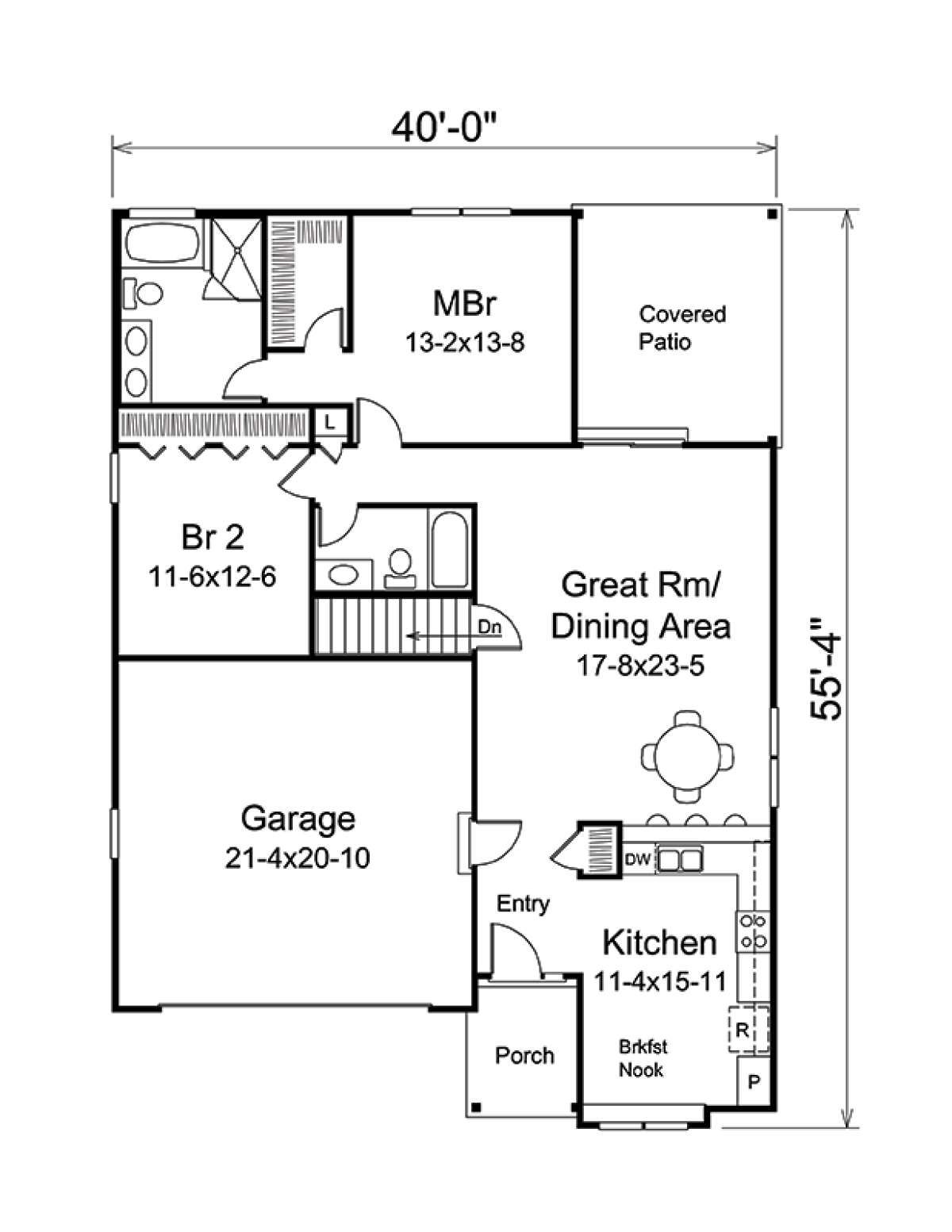 Main Floor Plan for House Plan #5633-00293