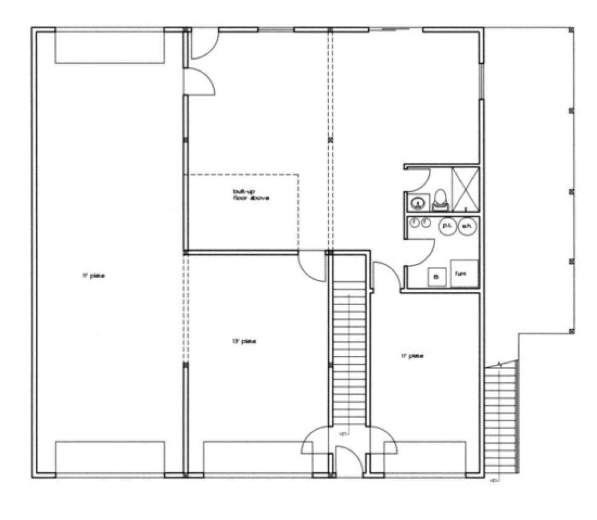 Garage Floor for House Plan #039-00381