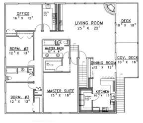 Main Floor for House Plan #039-00381