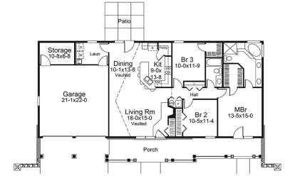 Main Floor Plan for House Plan #5633-00294