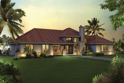 Florida House Plan #5633-00298 Elevation Photo