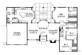 Main Floor Plan for House Plan #5633-00298