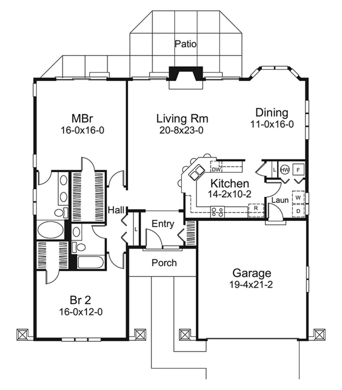 Main Floor Plan for House Plan #5633-00299