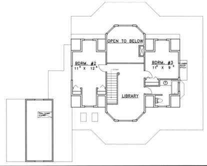 Second Floor for House Plan #039-00382