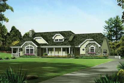 Ranch House Plan #5633-00306 Elevation Photo