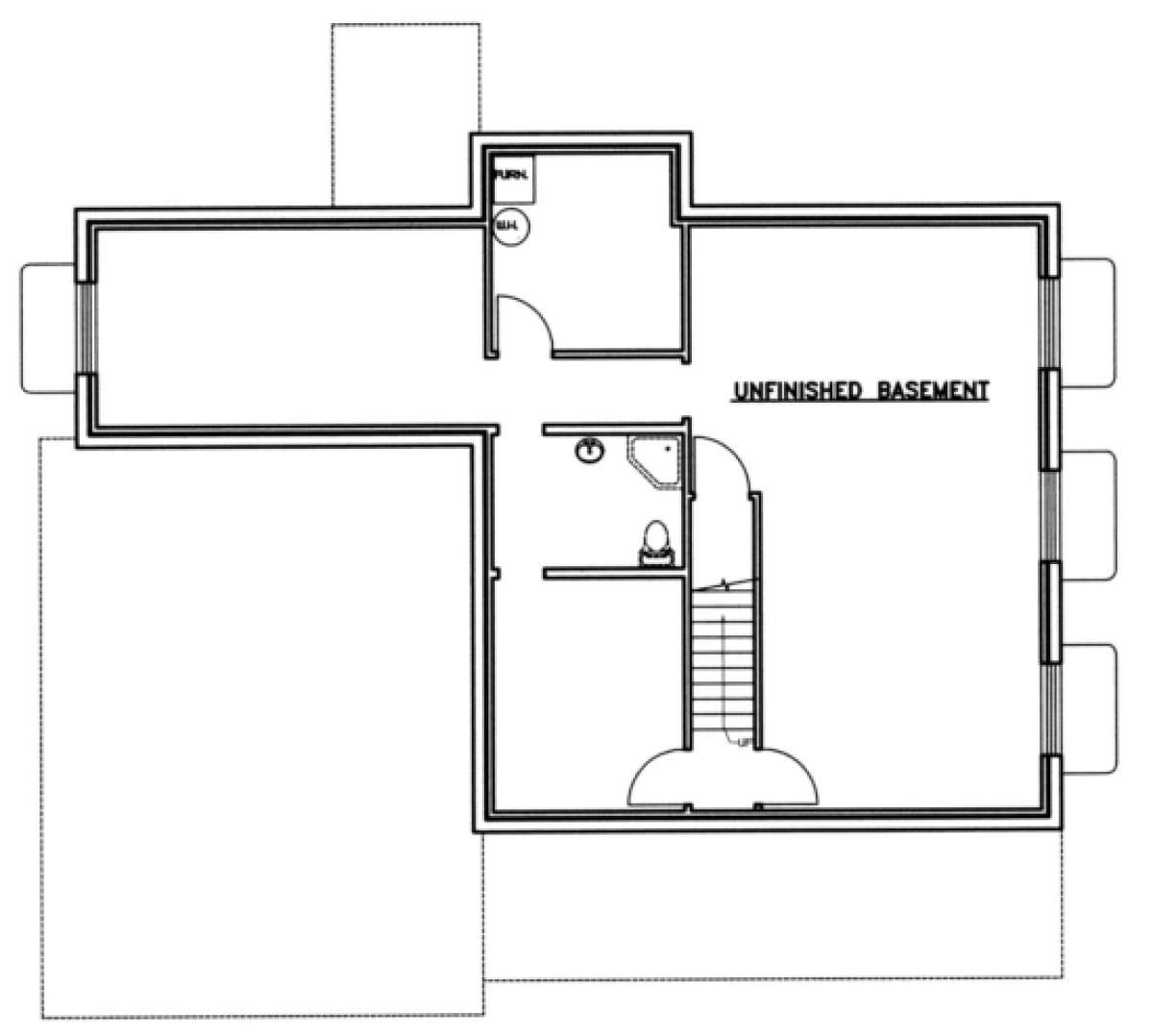 Basement Floor for House Plan #039-00383
