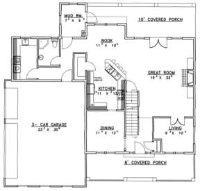 First Floor for House Plan #039-00383