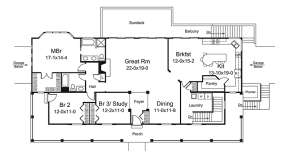Main Floor Plan for House Plan #5633-00307