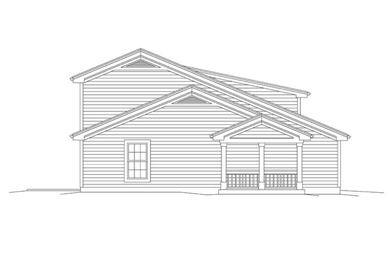 Vacation House Plan #5633-00310 Elevation Photo