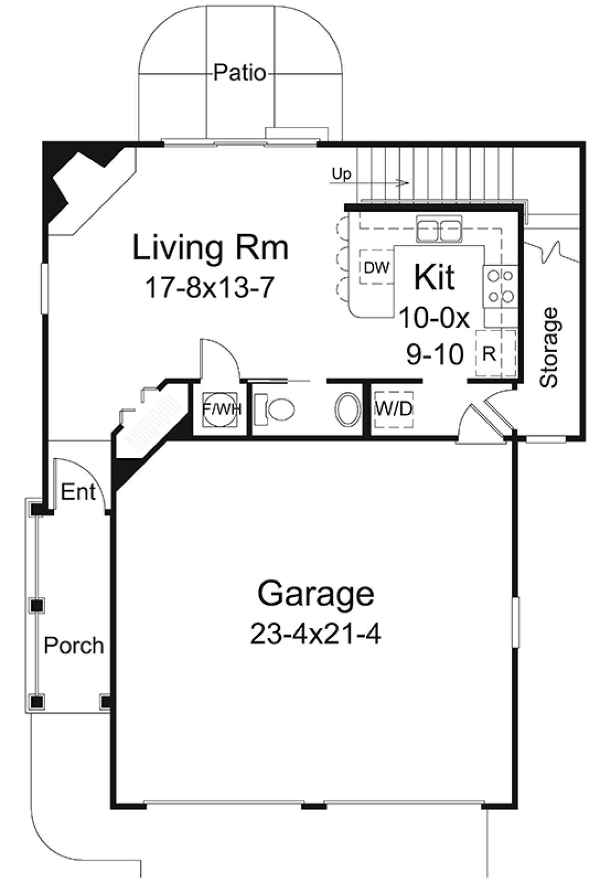 Main Floor Plan for House Plan #5633-00310