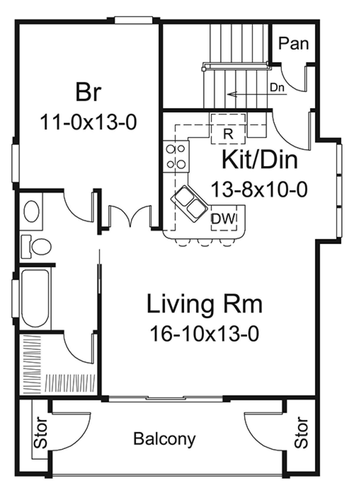Upper Floor Plan for House Plan #5633-00311