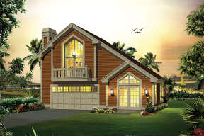 Vacation House Plan #5633-00312 Elevation Photo
