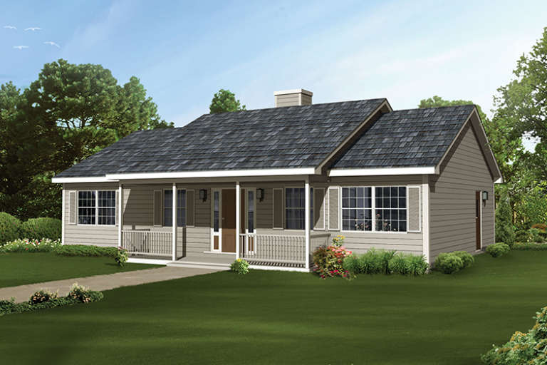 Ranch House Plan #5633-00315 Elevation Photo