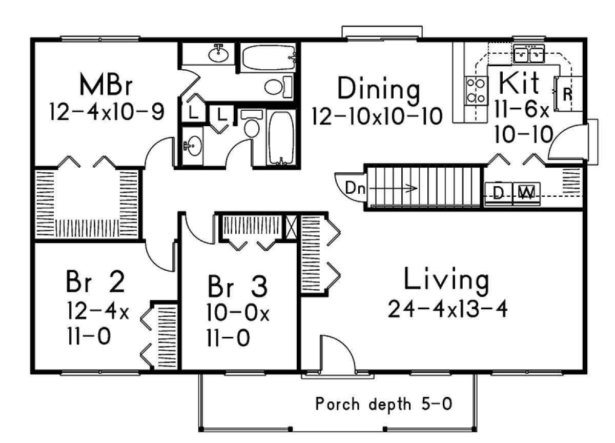 Main Floor Plan for House Plan #5633-00315