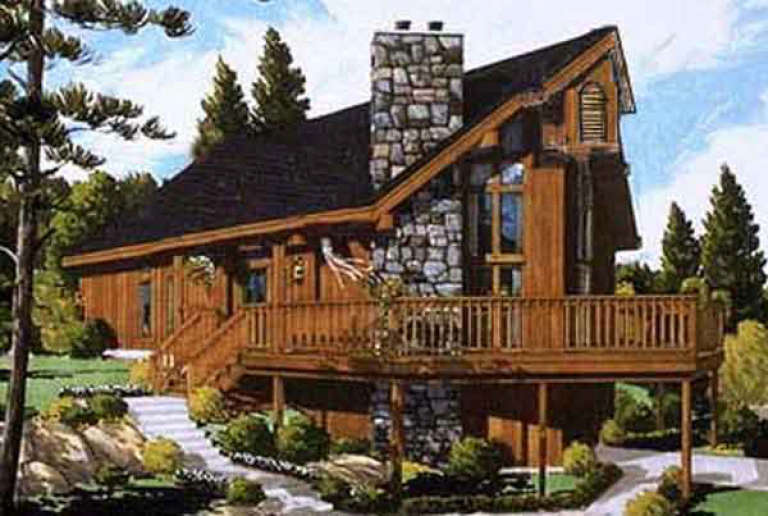 Mountain House Plan #033-00016 Elevation Photo