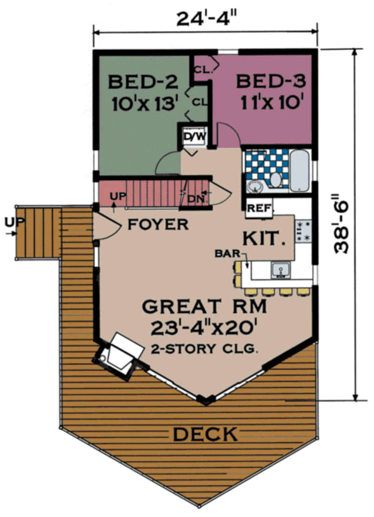 Main Floor for House Plan #033-00016