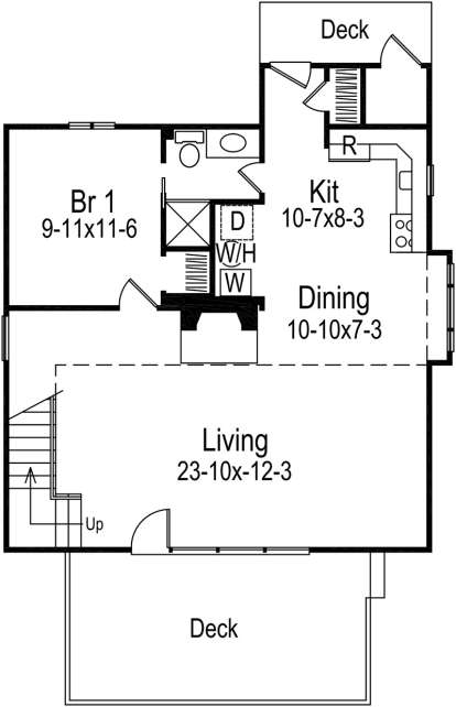 Main Level for House Plan #5633-00318