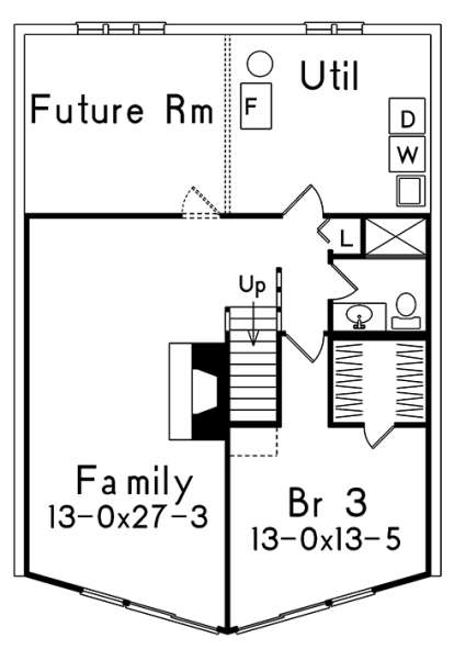 Basement Floor Plan  for House Plan #5633-00320