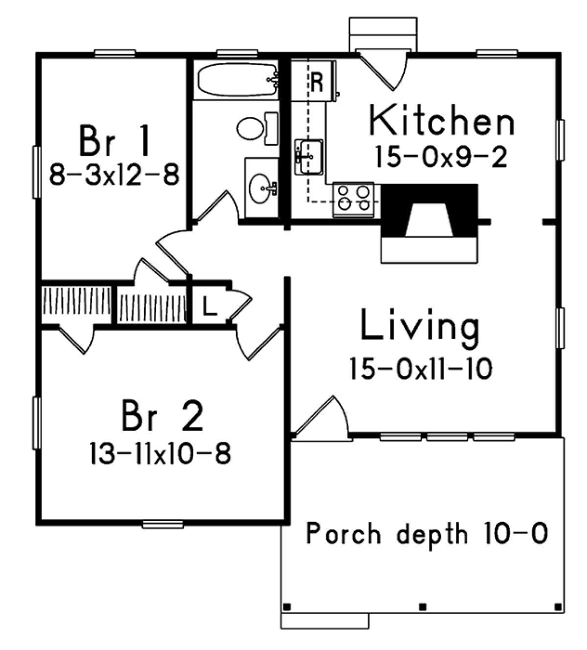 Main Floor Plan for House Plan #5633-00322