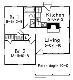 Main Floor Plan for House Plan #5633-00322