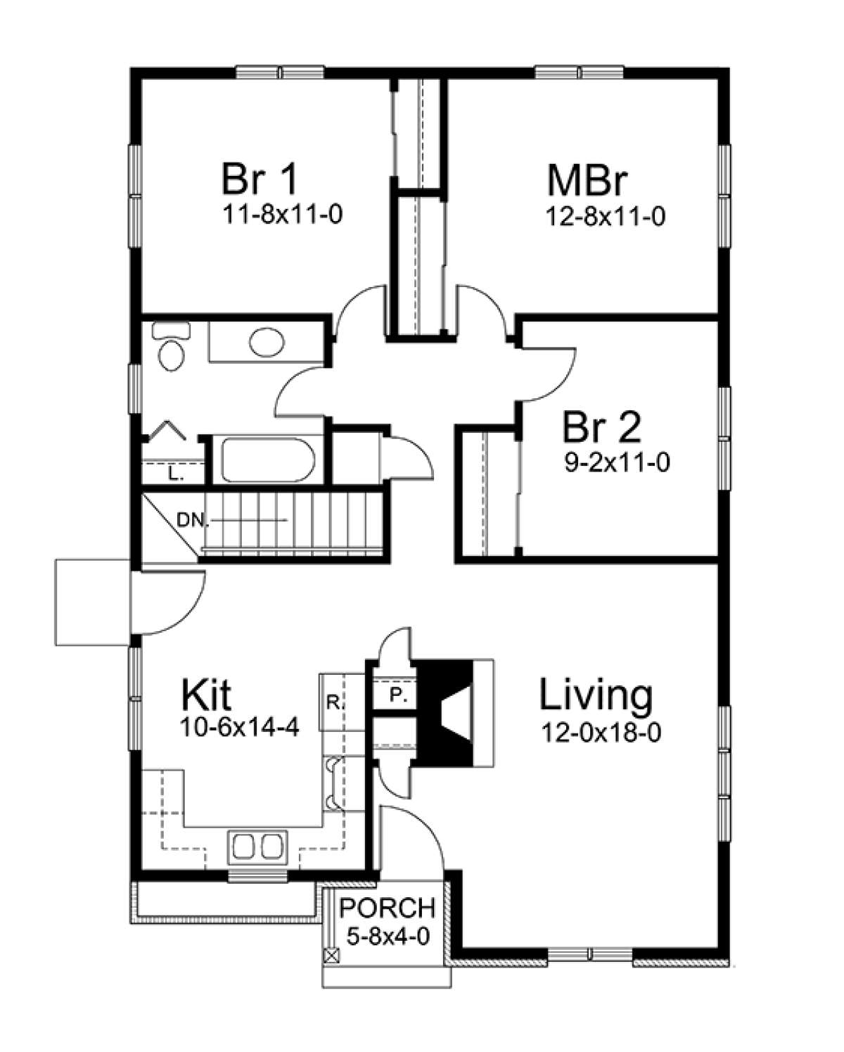 Main Floor Plan for House Plan #5633-00326