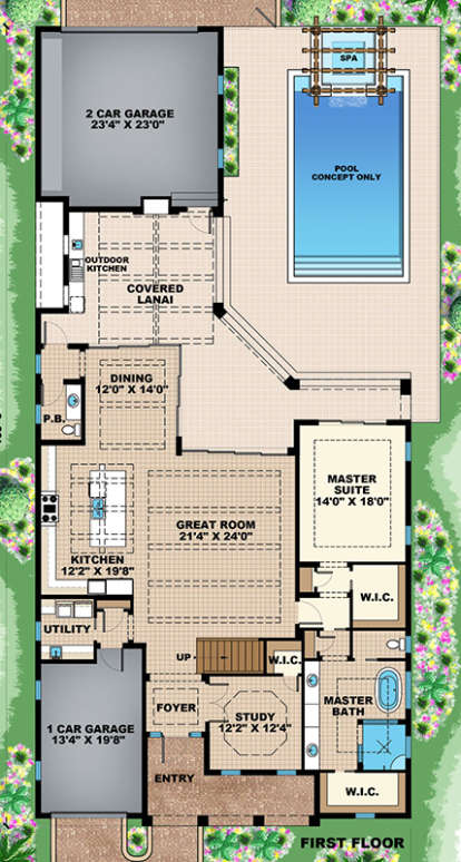 Main Floor Plan for House Plan #1018-00226