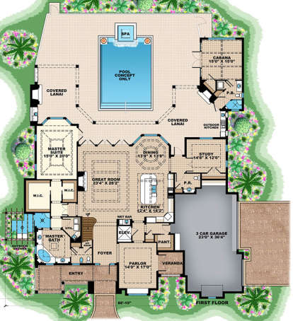 Main Floor Plan for House Plan #1018-00228